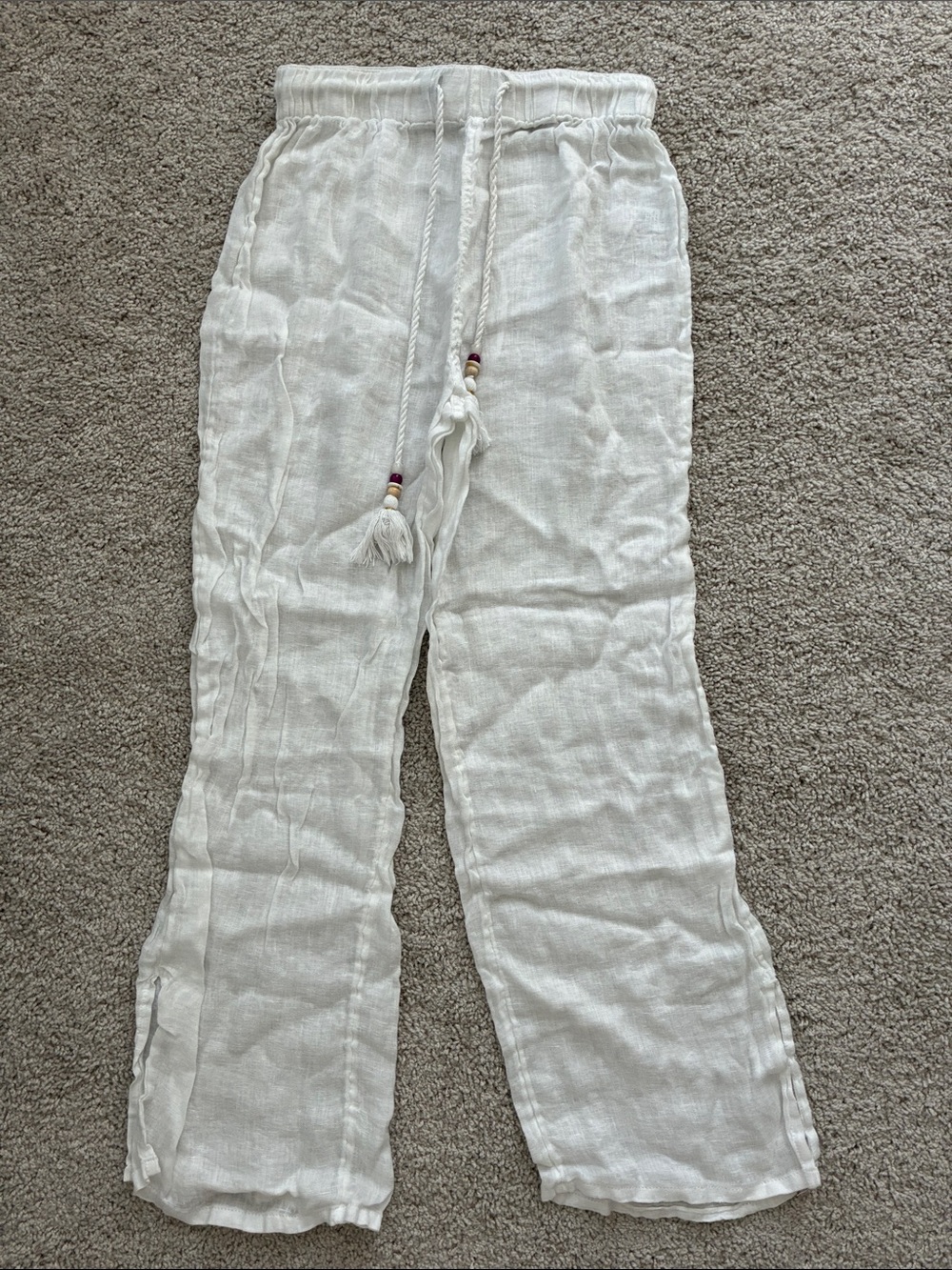 Sigrid Olsen White Linen Pants